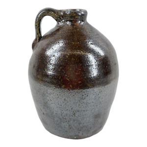 Antique 19th Century Georgia Stoneware Jug Alkaline Glazed Crawford County Pottery