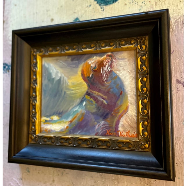 15”x13”x2” wood frame with decorative gold. 10”x8” painting. Van Ness Artist Statement I am an oil painter, painting...