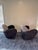 Taupe Vintage Michael Wolk Attributed Swivel Chairs- A Pair For Sale - Image 8 of 8