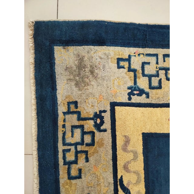 1910s Early 20th Century Chinese Peking Carpet ( 10' x 12'4" - 305 x 375 ) For Sale - Image 5 of 12