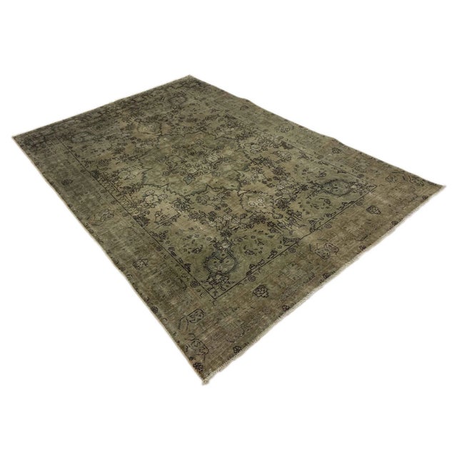 Vintage Hand-Knotted Reworked Middle Eastern Rug For Sale - Image 3 of 6