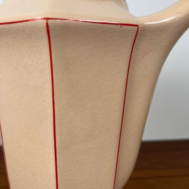 Pink Art Deco Pink and Red Tea Set, 1890s, Set of 9 For Sale - Image 8 of 18