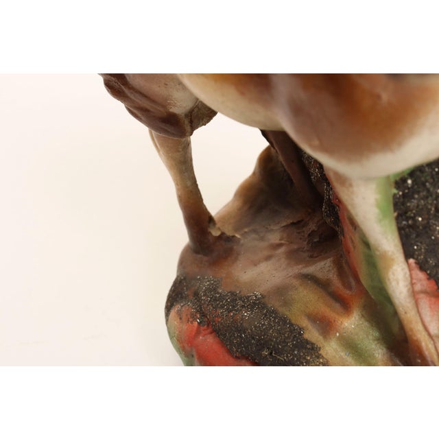 Vintage Painted Chalkware Horse Sculpture / Figurine For Sale - Image 13 of 18