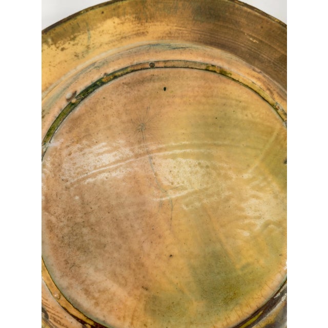 Vintage Peachbloom Enamel Plate For Sale - Image 9 of 11