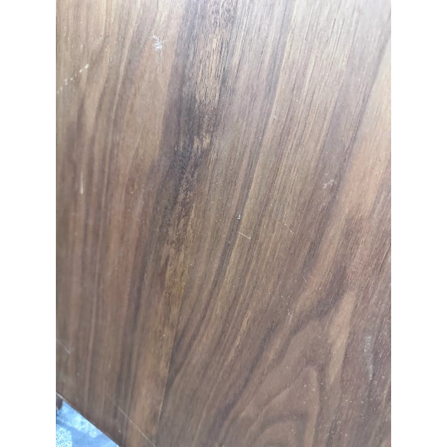 1960s 1960s Mid Century Modern Wood Cabinet 2 Door Record Cabinet Converts to Bar For Sale - Image 5 of 12