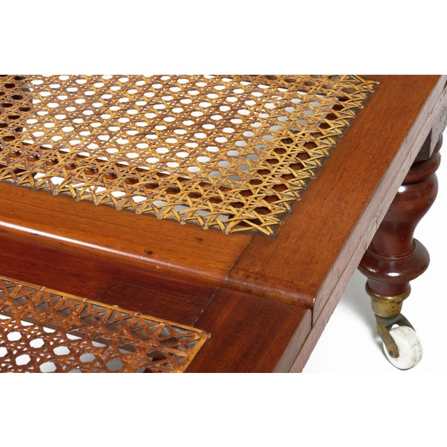 Brown 19th Century Campaign Portable Folding and Adjustable Caned Daybed For Sale - Image 8 of 16