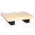 1960's Vintage Tessellated Bone and Black Lacquered Wood Restored Cocktail Table Style of Paul Frankl For Sale