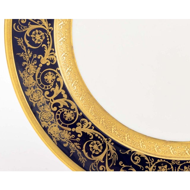 Early 20th Century Early 20th Century C. Ahrenfeldt Limoges Porcelain Dinner Plates - Set of 12 For Sale - Image 5 of 7