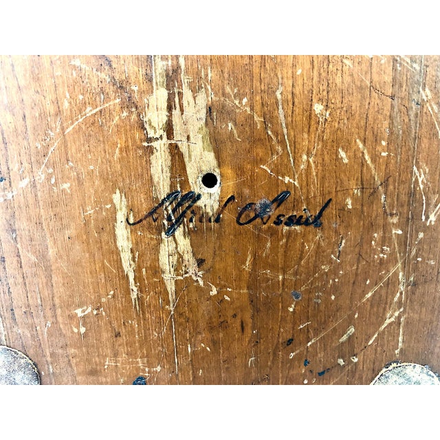 Chestnut Signed Mid 20th Century Tabletop Revolving Book Rack, by Alfred Assid For Sale - Image 8 of 8