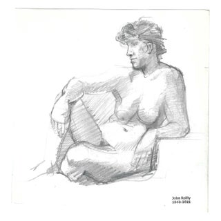 1980s John Reilly Female Nude Drawing For Sale