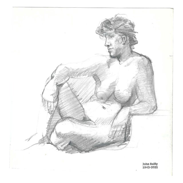 1980s John Reilly Female Nude Drawing For Sale