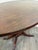 Brown Vintage Duncan Phyfe Style Mahogany Lyre Pedestal Base Accent Table For Sale - Image 8 of 16