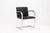 Modern Set of 6 Mies Van Der Rohe for Knoll Brno Brushed Steel Black Leather Armchairs For Sale - Image 3 of 11