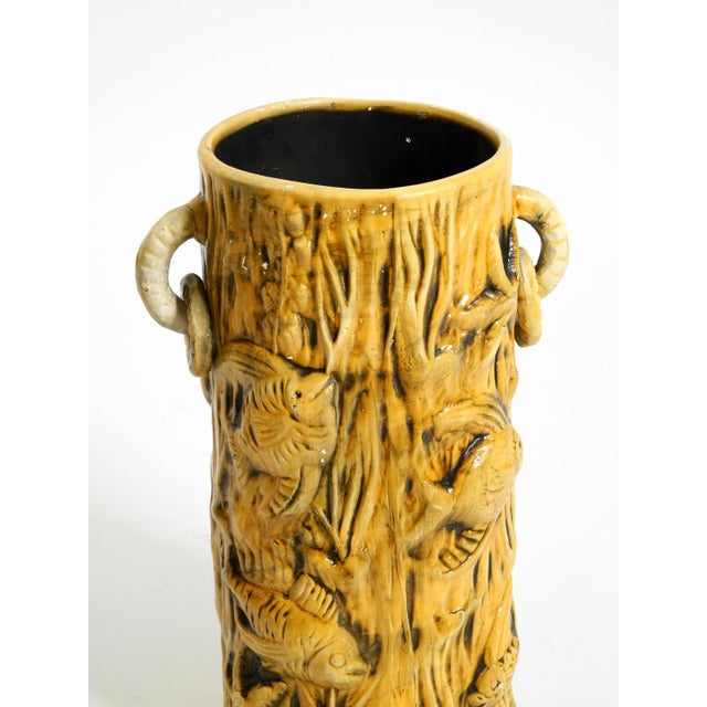 Large Mid-Century Modern Glazed Ceramic Floor Vase with Maritime Fish and Starfish Motifs, 1960s For Sale - Image 10 of 18