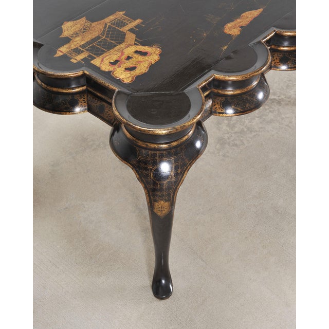 Rose Tarlow Scalloped Coffee Table Chinoiserie Lacquered For Sale - Image 10 of 18
