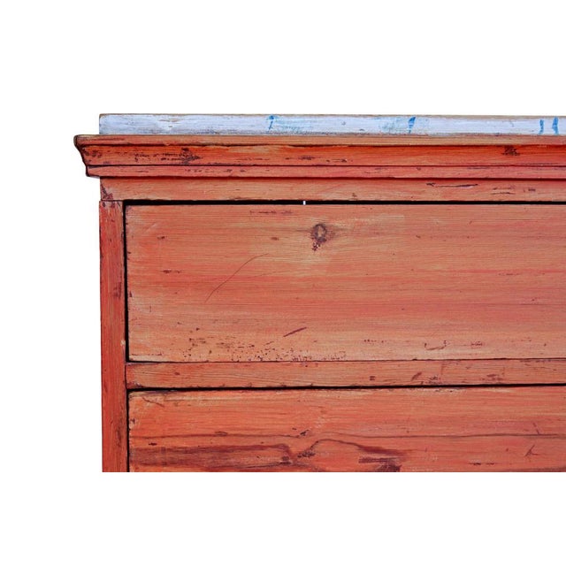 Swedish Hand Painted Chest of Drawers in Pine For Sale - Image 9 of 10