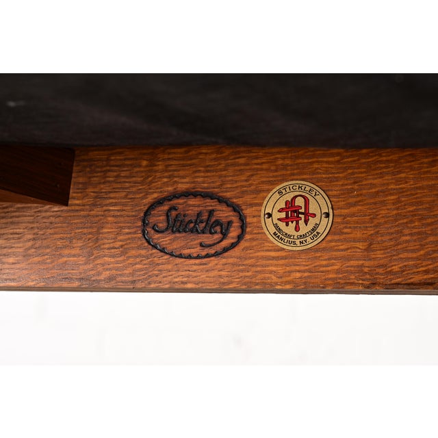 Stickley Mission Oak Arts and Crafts Settle Sofa or Loveseat For Sale - Image 11 of 12