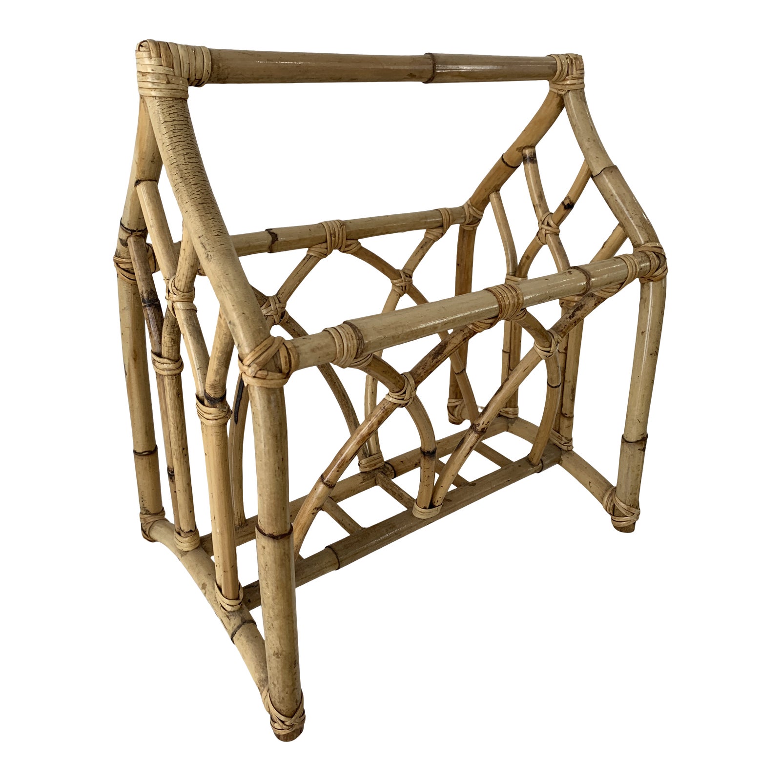 Vintage Bamboo Magazine Rack Chairish