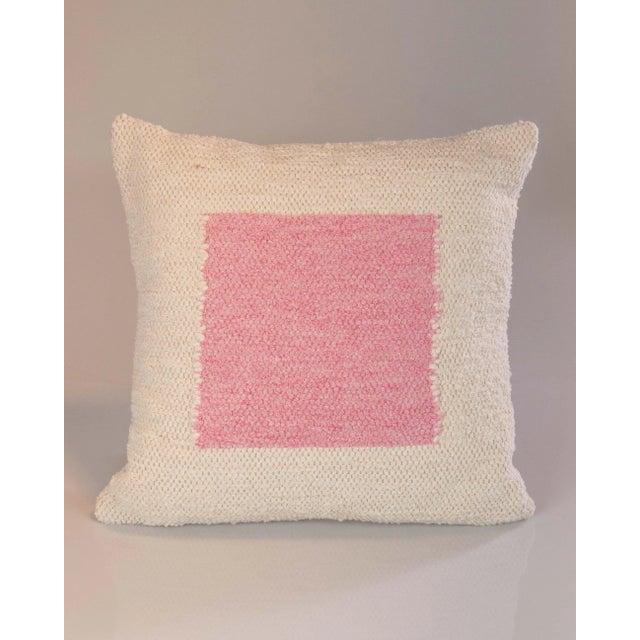 2020s Contemporary Casa Cubista Pink Square Pillow For Sale - Image 5 of 5