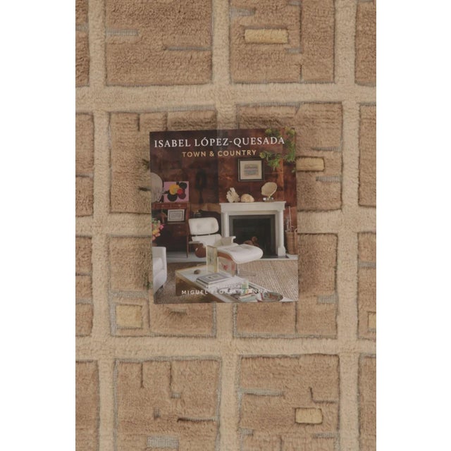 Taupe Rug & Kilim’s Oversized Scandinavian Style Rug With Textural High-Low Grid For Sale - Image 8 of 11