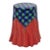 Vintage Paper Mache Red Blue Green Tartan Painted "Tablecloth" Drape Side Table For Sale