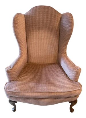 Late 20th Century Ethan Allen Queen Anne Wingback Armchair