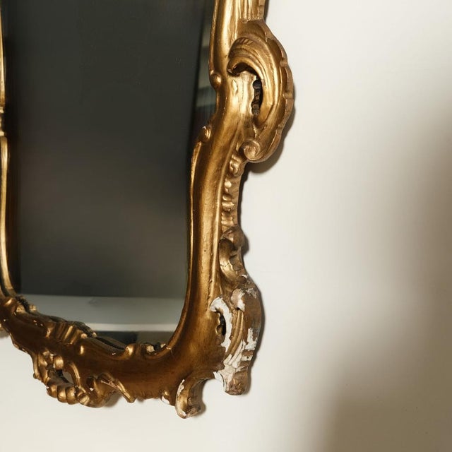 Wood Baroque Style Console and Mirror Set, 1940s, Set of 2 For Sale - Image 7 of 18