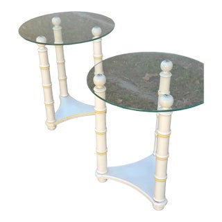 Hollywood Regency Side Tables, a Pair For Sale
