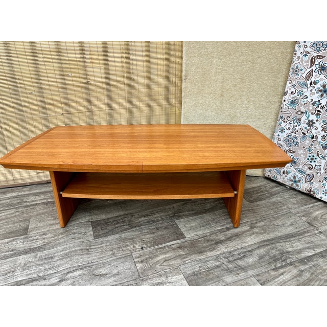 Mid-Century Modern Danish Style Teak Coffee Table by Nordic Furniture. Circa 1970s For Sale - Image 9 of 17