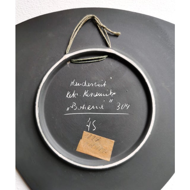 Mid-Century Bohemé No. 304 Wall Plate from Keto-Keramik, 1950s For Sale - Image 4 of 7