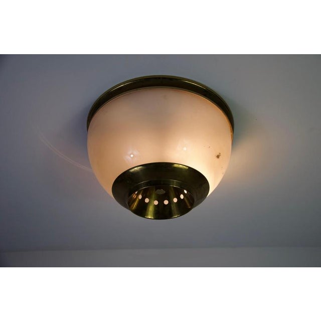 LSP3 Flush Mount in Brass and Glass by Luigi Caccia Dominioni for Azucena, 1960s For Sale - Image 11 of 17