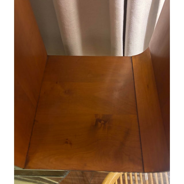 Paul Frankl Style Art Deco Skyscraper End Table Nightstand in Maple With Black Accents For Sale - Image 4 of 5