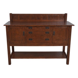 Stickley Mission Oak Arts & Crafts Sideboard For Sale