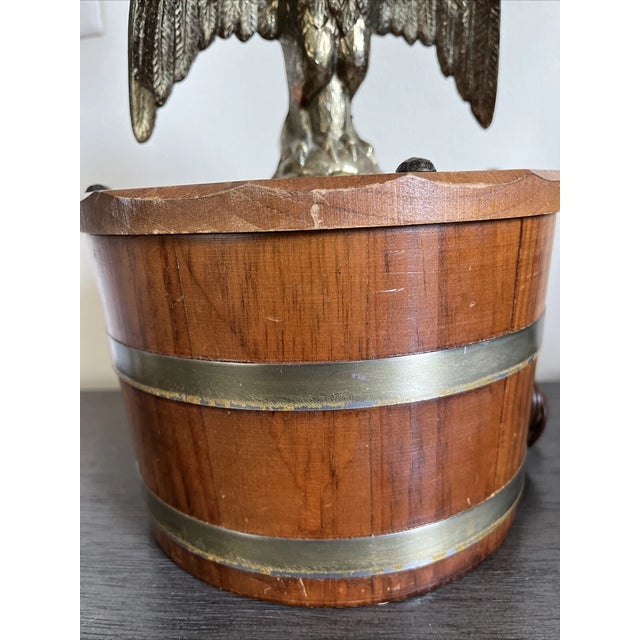 1980s Vintage Brass Eagle Table Lamp by Basketville Putney, For Sale - Image 5 of 11