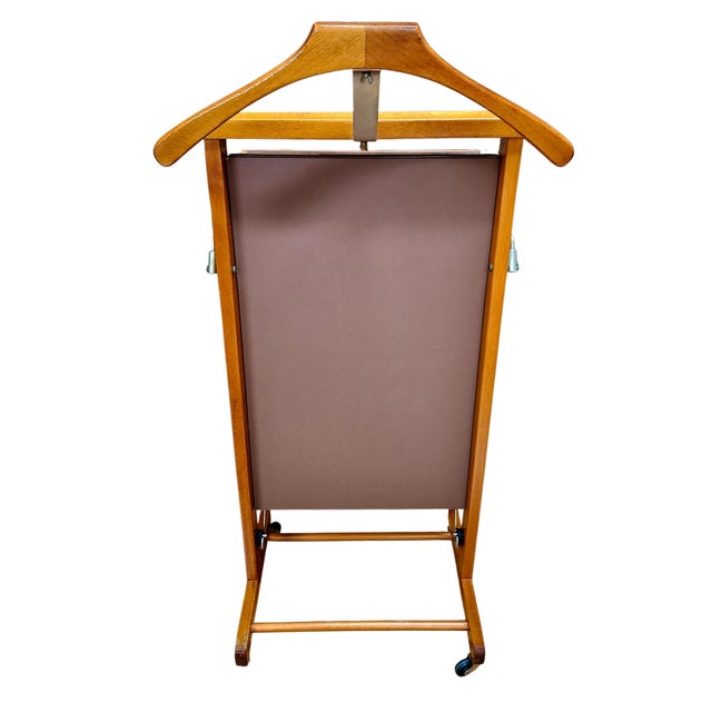 Wood Ico Parisi for Fratelli Reguitti Italian Valet Stand With Trouser Press For Sale - Image 7 of 10