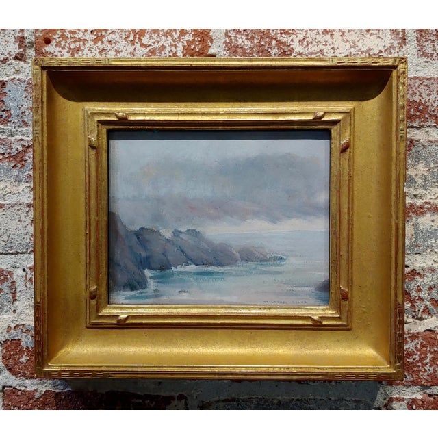 Wood William Posey Silva -Marine Mist in a Costal View of Carmel-Painting For Sale - Image 7 of 7