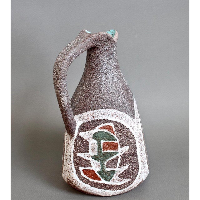 Vintage French Ceramic Pitcher by Accolay, 1960s For Sale - Image 3 of 15