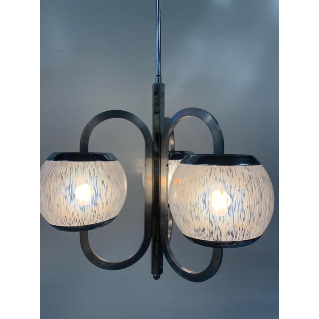 1970s Modernist Chandelier by Nason-Moretti, 1970 For Sale - Image 5 of 8