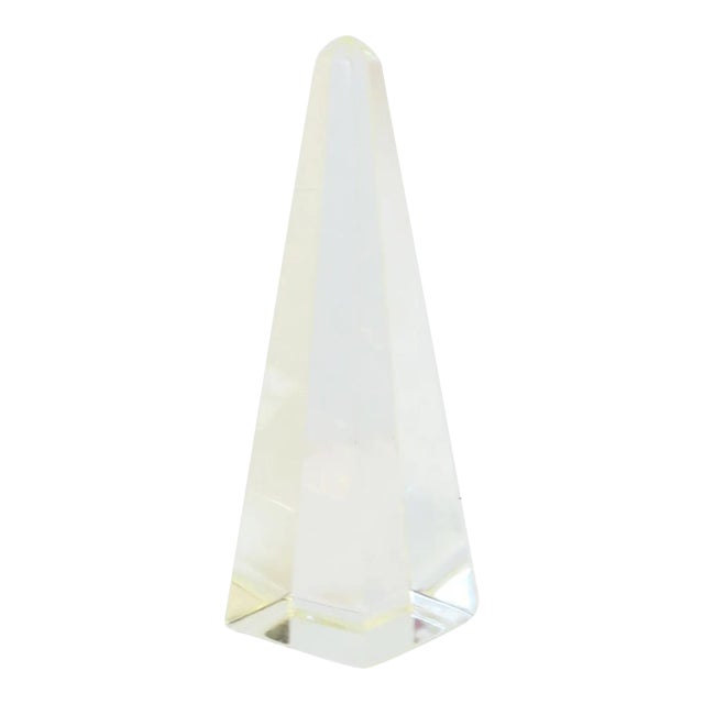 Modern Lucite Obelisk For Sale