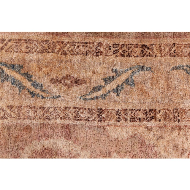 Textile Authentic 1900s Persian Tabriz Handmade Brown Handmade Wool Rug For Sale - Image 7 of 12