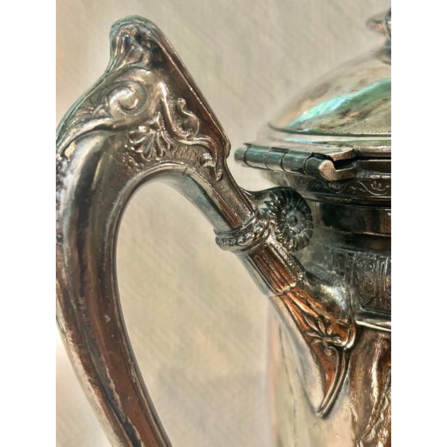 Circa 1880 Reed & Barton Victorian Silverplate Ice Water Pitcher, Patented Design For Sale - Image 11 of 18