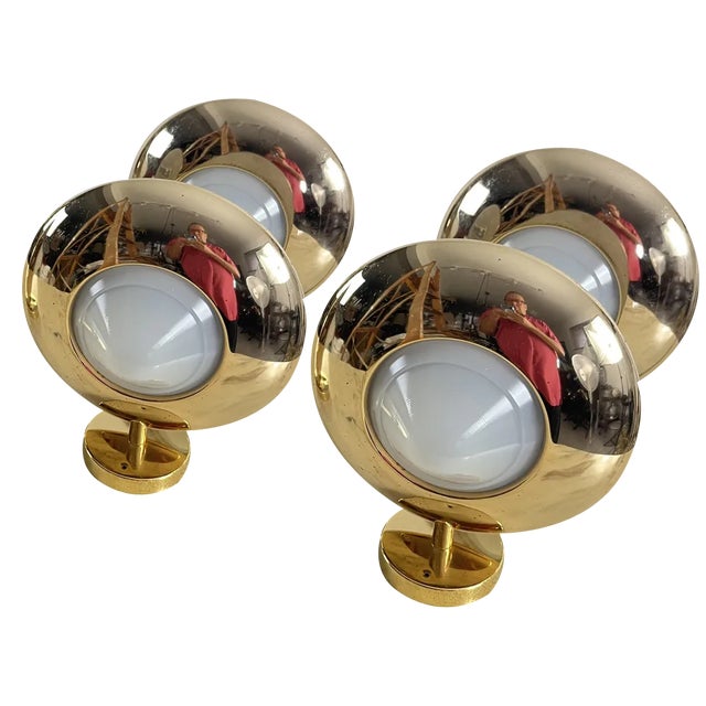 Regency Italian Wall Lamps, 1970s, Set of 4 For Sale