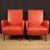 Set of Italian Armchairs in Red Faux Leather, 1970s For Sale - Image 11 of 13