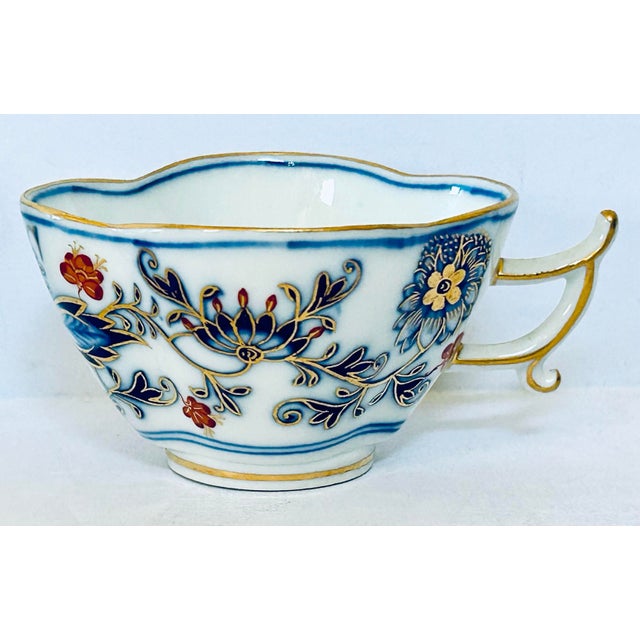 1900 - 1909 Antique Meissen Tea Cup and Saucer For Sale - Image 5 of 10