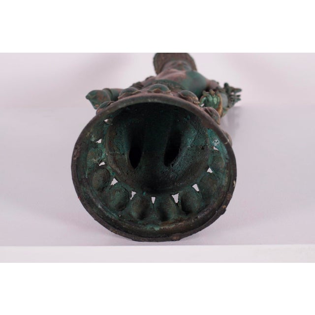 1920s Copper Alloy Standing Indra Figure, Nepal, 1920s For Sale - Image 5 of 13