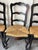 Oxblood Red Late 20th Century French Provincial Ladderback Chair Rush Seat For Sale - Image 8 of 10
