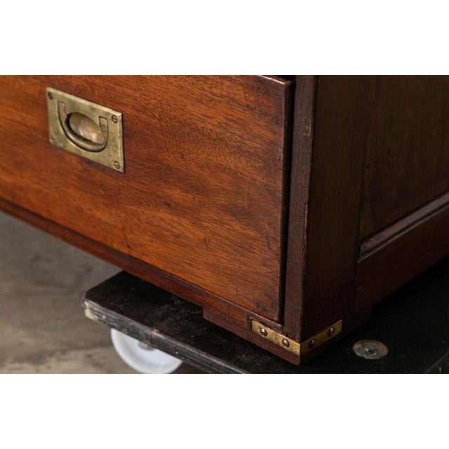 English Mahogany Campaign Chest, 19th Century For Sale - Image 12 of 17