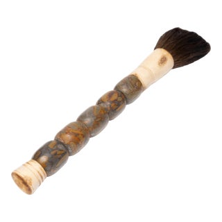 Chinese Puddingstone Calligraphy Brush, C. 1900 For Sale