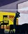 Contemporary Interior Perspective Abstract with Purple & Yellow Stunning interior with and abstracted sense of perspective...