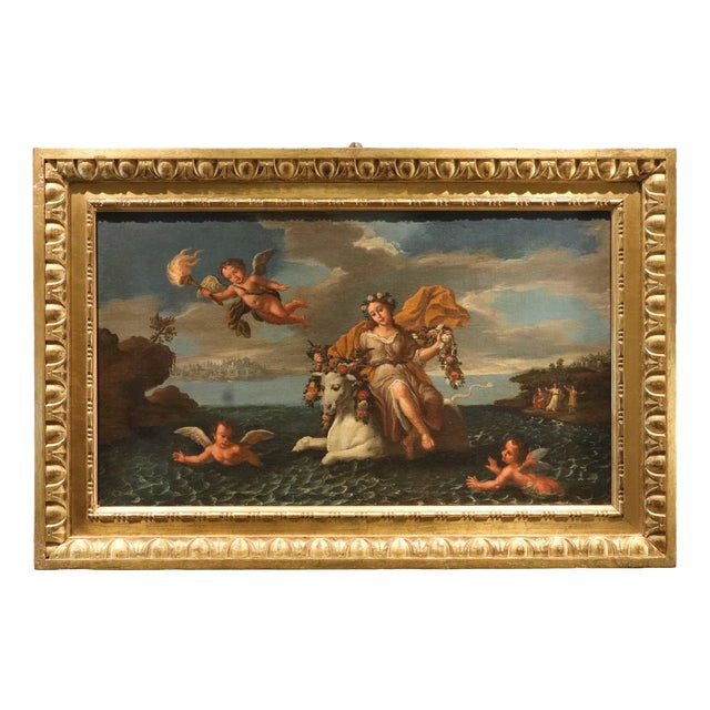 Circle of Paolo de Matteis, Abduction of Europa, 1730, Oil on Canvas For Sale